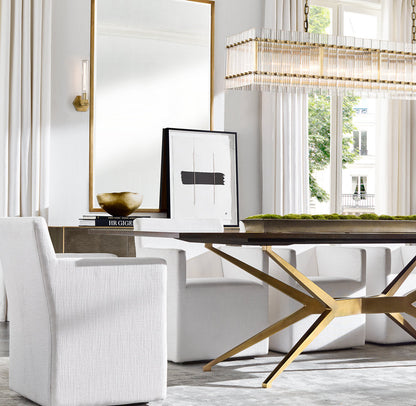 Portofino Glass Panel Island Chandelier