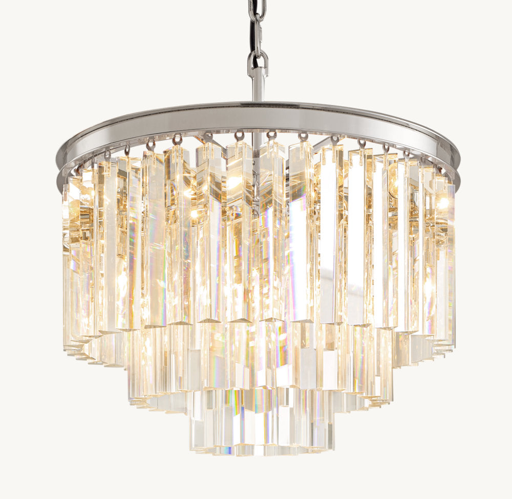 Rivermont Art Deco Crystal Drum Chandelier