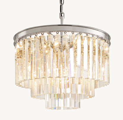 Rivermont Art Deco Crystal Drum Chandelier