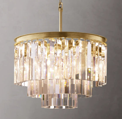 Rivermont Art Deco Crystal Drum Chandelier