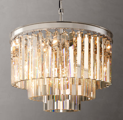 Rivermont Art Deco Crystal Drum Chandelier