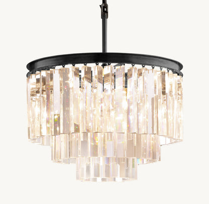 Rivermont Art Deco Crystal Drum Chandelier