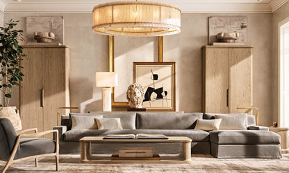 Seraphine Alabaster Halo Chandelier