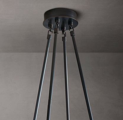 Solara Double Halo Brass Chandelier