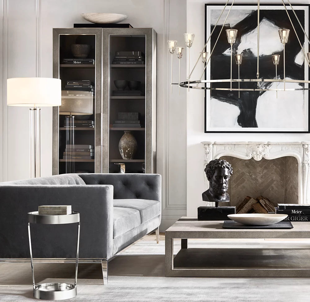 Solara Double Halo Brass Chandelier