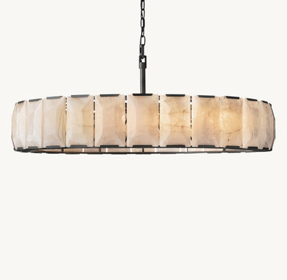 Solara Faceted Calcite Ring Chandelier