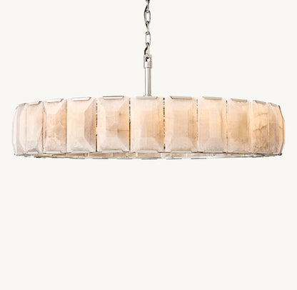 Solara Faceted Calcite Ring Chandelier