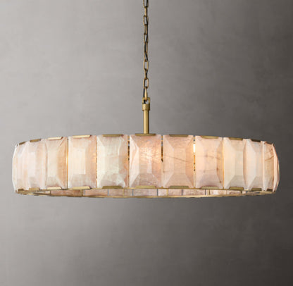 Solara Faceted Calcite Ring Chandelier
