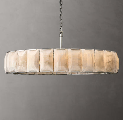 Solara Faceted Calcite Ring Chandelier