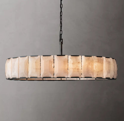 Solara Faceted Calcite Ring Chandelier