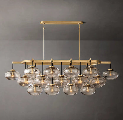Solara Hand-Blown Globe Island Chandelier