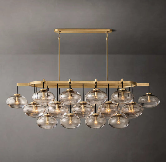 Solara Hand-Blown Globe Island Chandelier