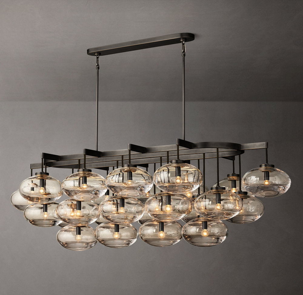 Solara Hand-Blown Globe Island Chandelier