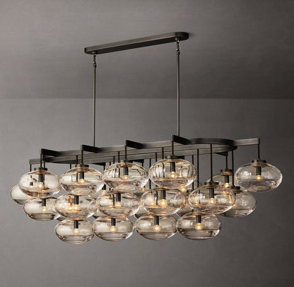 Solara Hand-Blown Globe Island Chandelier