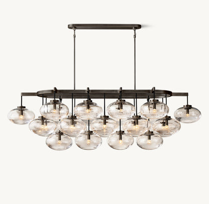 Solara Hand-Blown Globe Island Chandelier