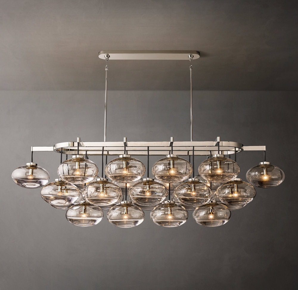 Solara Hand-Blown Globe Island Chandelier