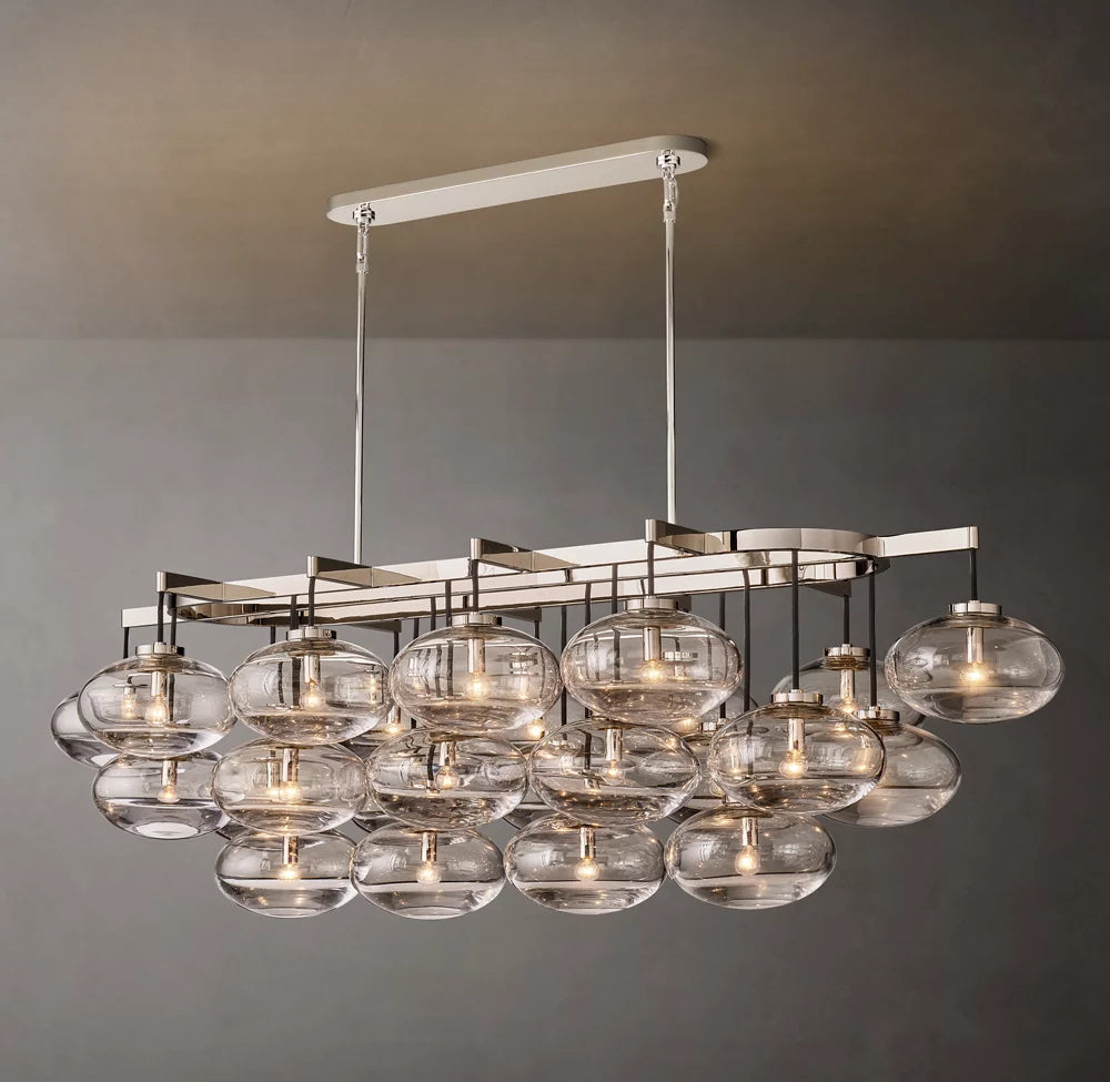 Solara Hand-Blown Globe Island Chandelier