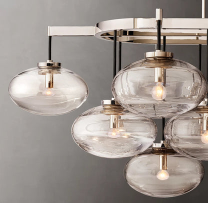 Solara Hand-Blown Globe Island Chandelier