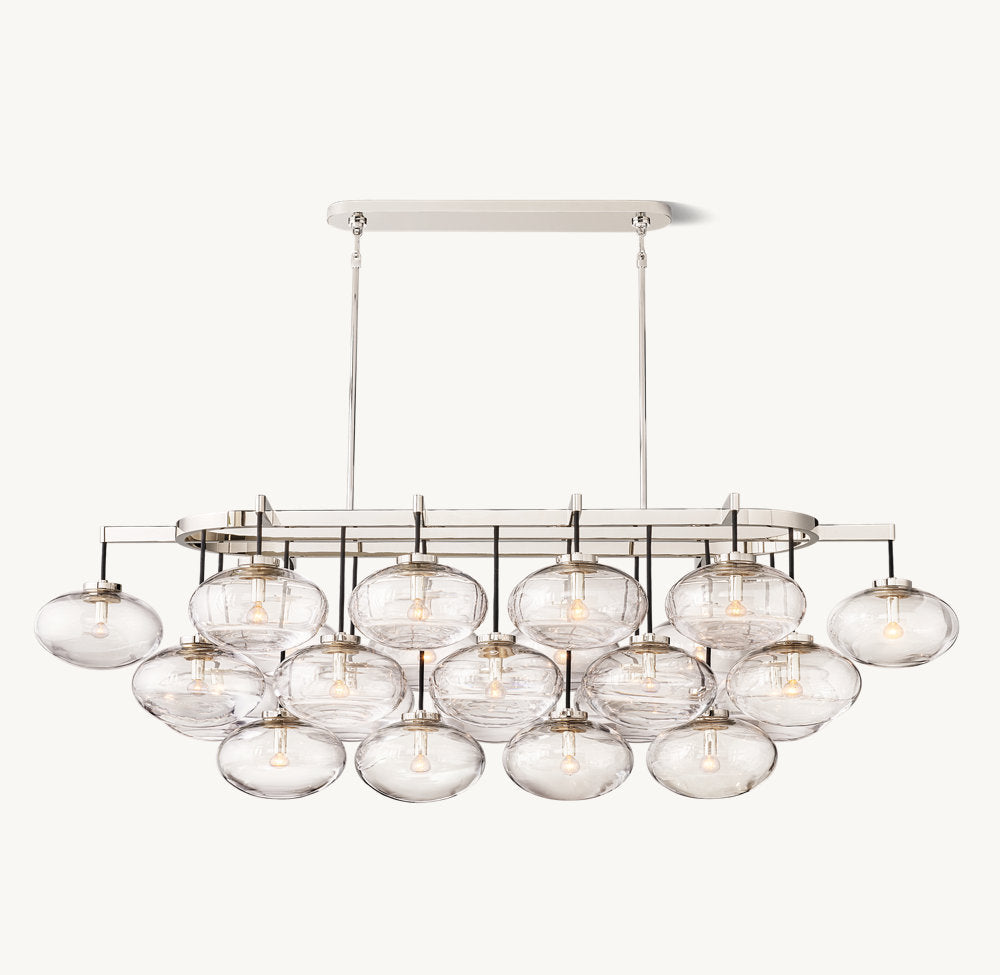 Solara Hand-Blown Globe Island Chandelier