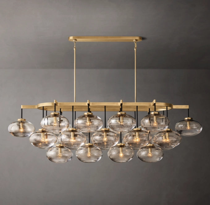Solara Hand-Blown Globe Island Chandelier