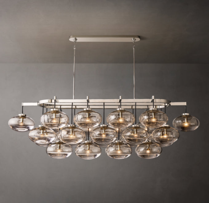 Solara Hand-Blown Globe Island Chandelier