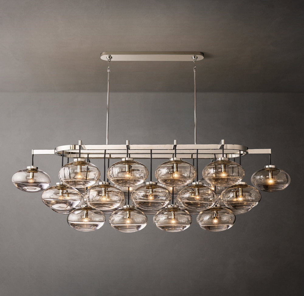 Solara Hand-Blown Globe Island Chandelier
