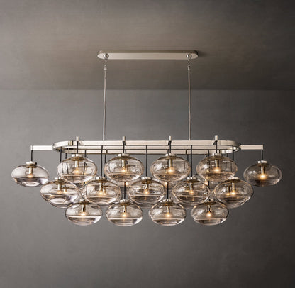Solara Hand-Blown Globe Island Chandelier