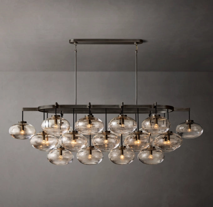Solara Hand-Blown Globe Island Chandelier