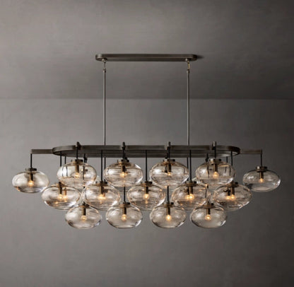 Solara Hand-Blown Globe Island Chandelier