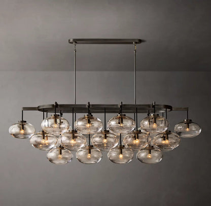 Solara Hand-Blown Globe Island Chandelier