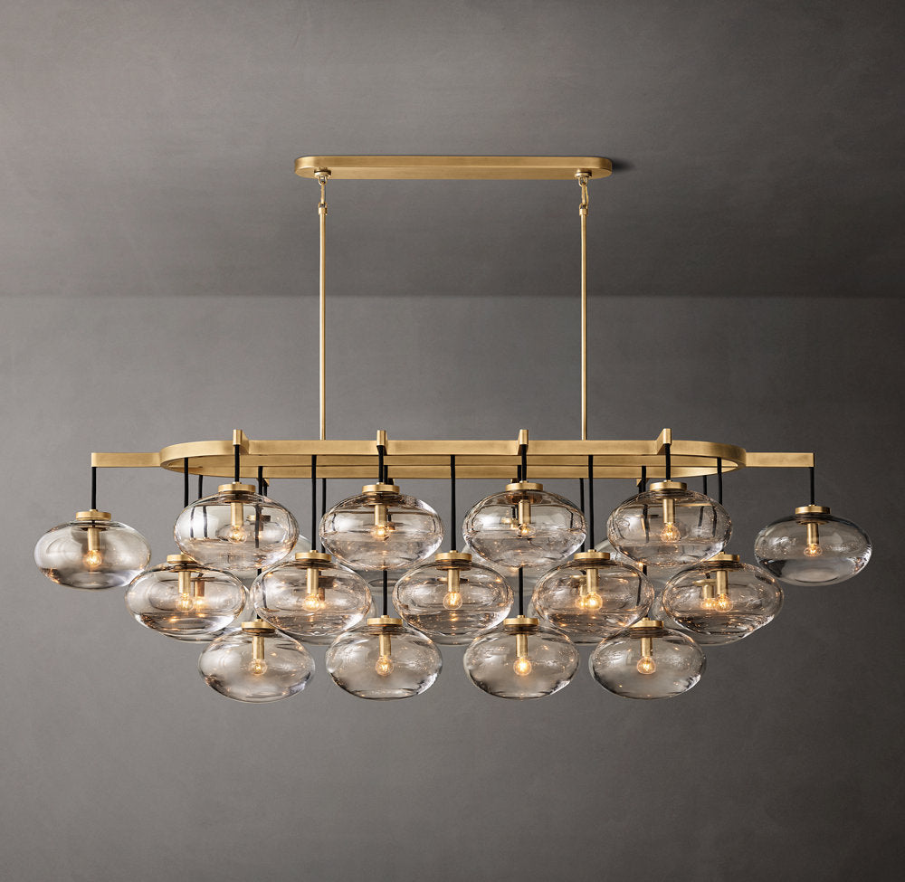 Solara Hand-Blown Globe Island Chandelier