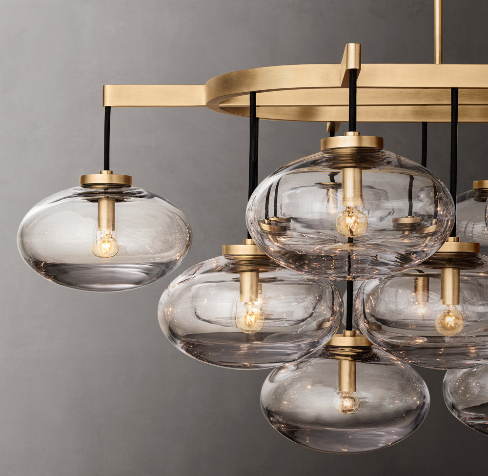 Solara Hand-Blown Globe Island Chandelier