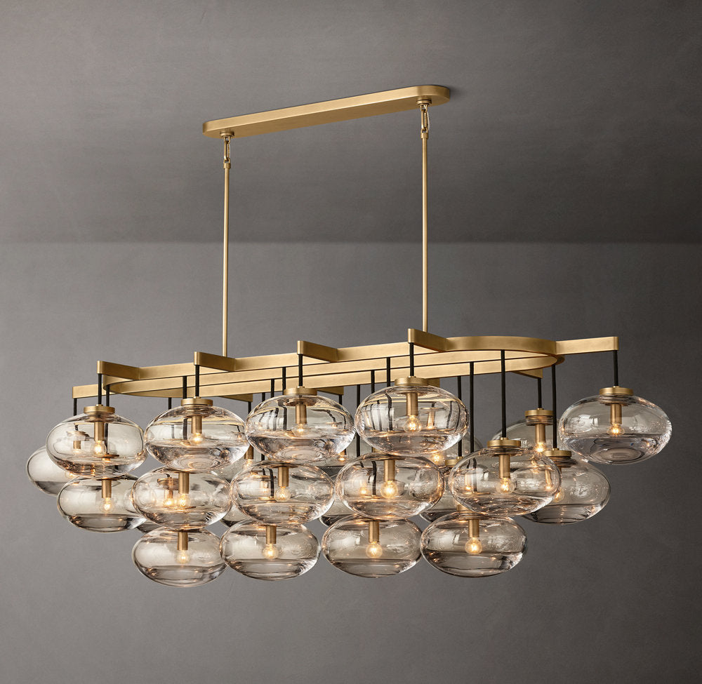 Solara Hand-Blown Globe Island Chandelier