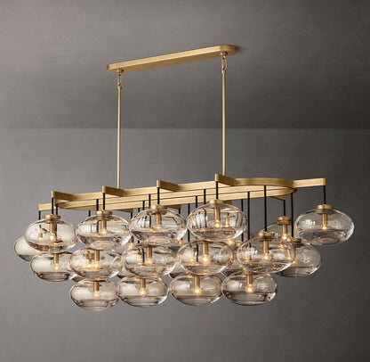 Solara Hand-Blown Globe Island Chandelier