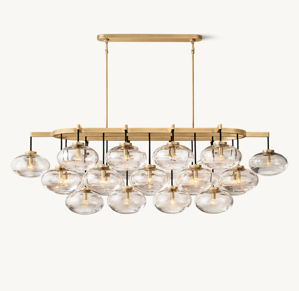 Solara Hand-Blown Globe Island Chandelier