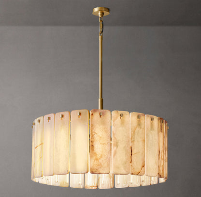 Solenne Natural Onyx Halo Chandelier