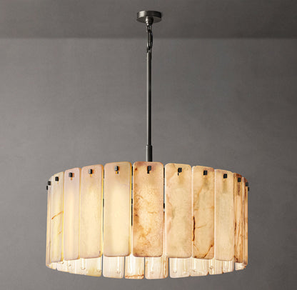 Solenne Natural Onyx Halo Chandelier