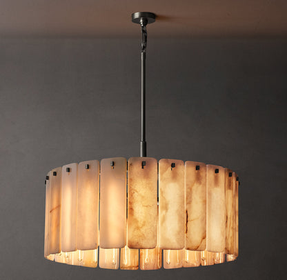 Solenne Natural Onyx Halo Chandelier
