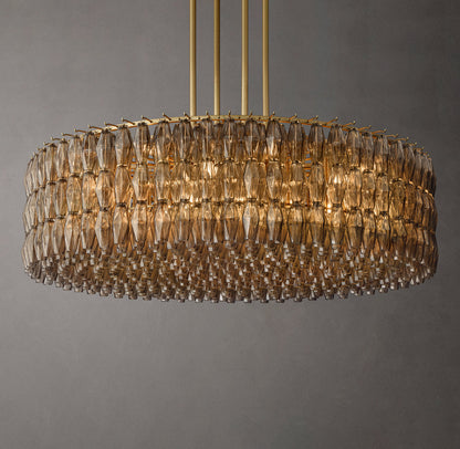 Sorella Smoked Glass Cascade Chandelier
