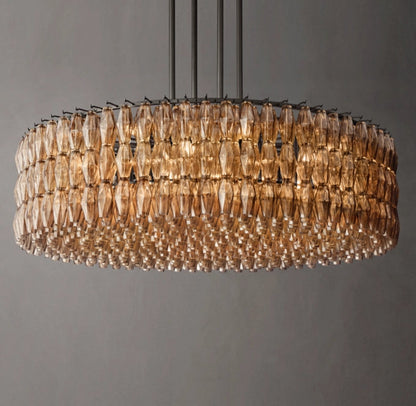 Sorella Smoked Glass Cascade Chandelier