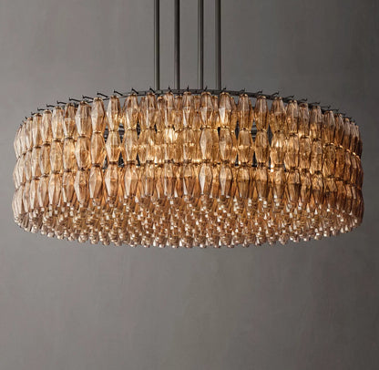 Sorella Smoked Glass Cascade Chandelier