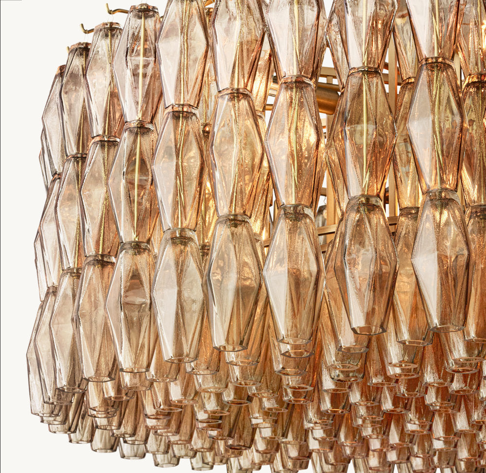 Sorella Smoked Glass Cascade Chandelier