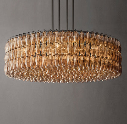 Sorella Smoked Glass Cascade Chandelier