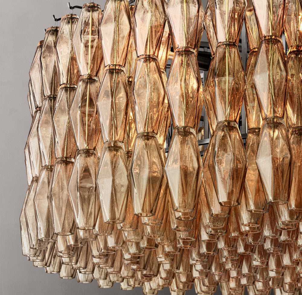 Sorella Smoked Glass Cascade Chandelier