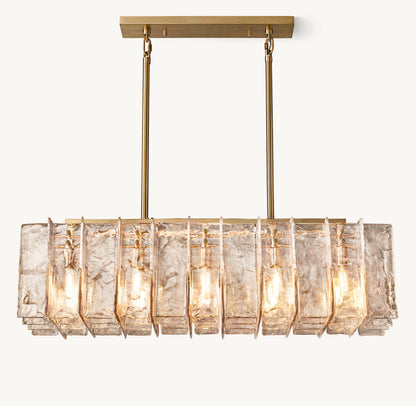 Tempestra Rippled Smoke Glass Chandelier