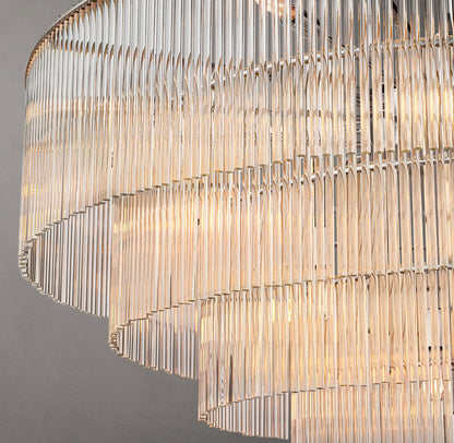 Valerio Carved Glass Rod Chandelier