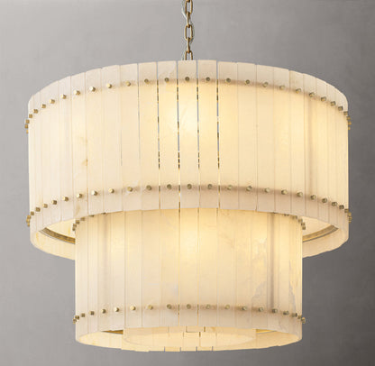 Verona Tiered Alabaster Cascade Chandelier