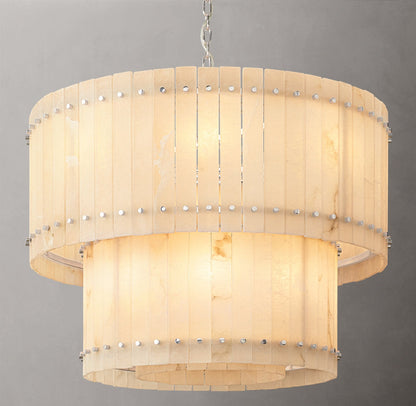 Verona Tiered Alabaster Cascade Chandelier