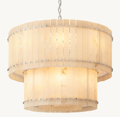 Verona Tiered Alabaster Cascade Chandelier