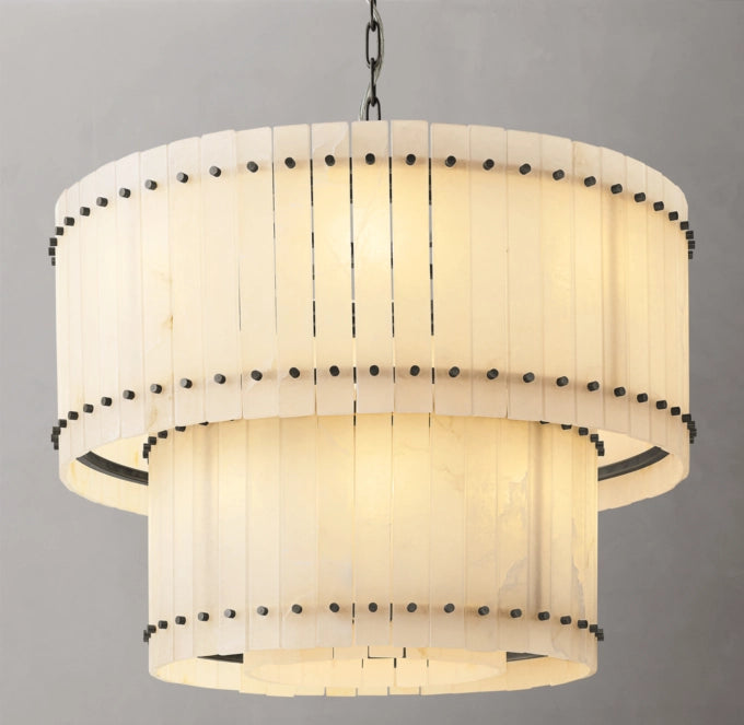 Verona Tiered Alabaster Cascade Chandelier